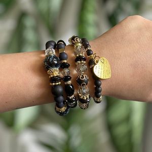 Beaded Bracelet Set (The Royal Raven Set)